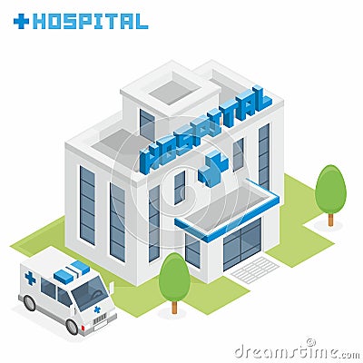 Hospital building Vector Illustration