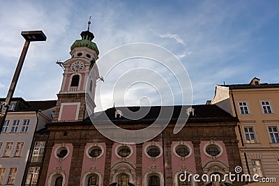 Hospital Church (Spitalskirche) of the Holy Spirit Innsbruck Stock Photo