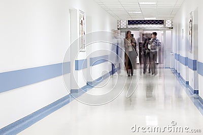 Hospital corridor Stock Photo