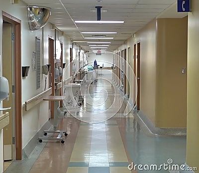 Hospital corridor Stock Photo