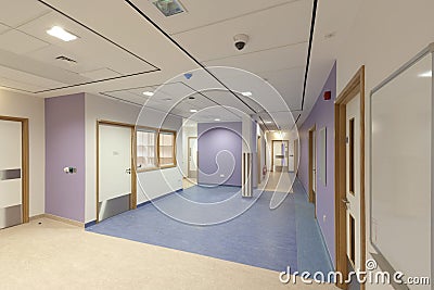 Hospital Corridor Stock Photo