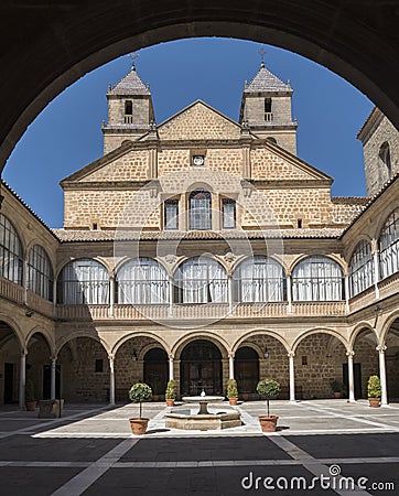 Hospital de Santiago Courtyard in Ãšbeda Cultural heritage of Stock Photo