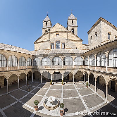 Hospital de Santiago Courtyard in Ãšbeda Cultural heritage of Stock Photo