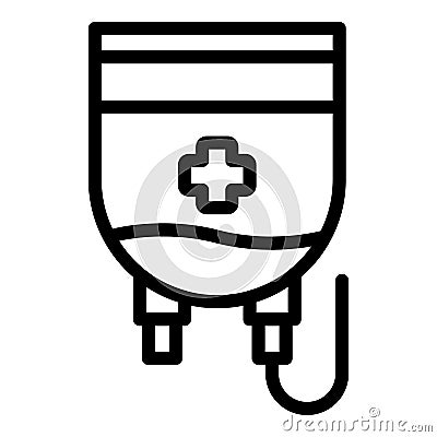 Hospital dropper bag icon outline vector. Bed doctor Vector Illustration