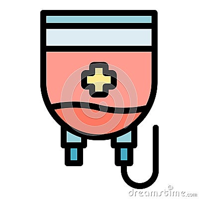 Hospital dropper bag icon vector flat Vector Illustration