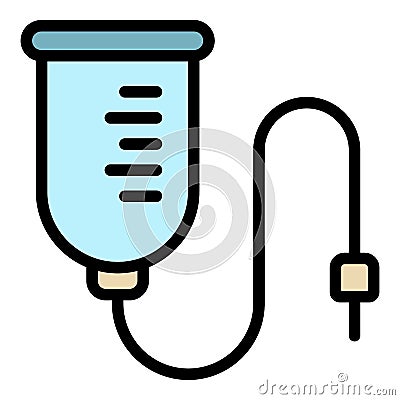 Hospital dropper icon color outline vector Stock Photo