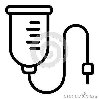 Hospital dropper icon, outline style Vector Illustration