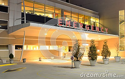 Hospital Emergency Room Entrance Stock Photo