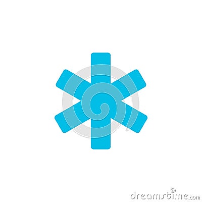 Hospital ems flat icon Vector Illustration