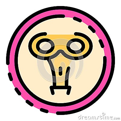 Hospital endocrinologist icon color outline vector Vector Illustration