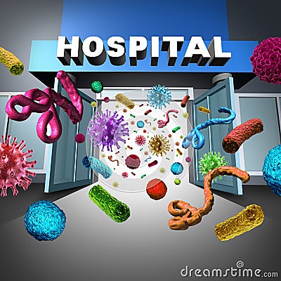 Hospital Germs Stock Photo