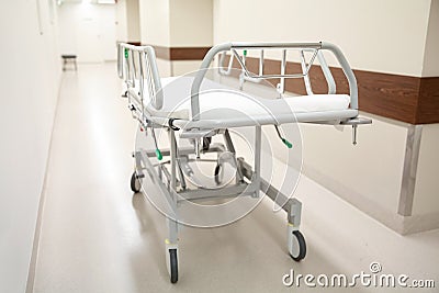 Hospital gurney or stretcher at emergency room Stock Photo