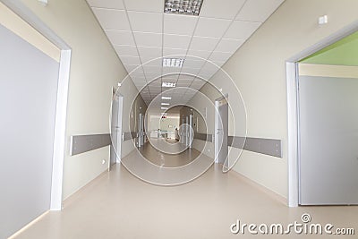 Hospital hallway Stock Photo