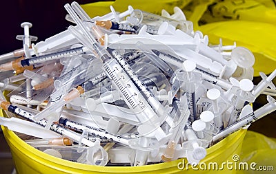 Hospital hazard waste Stock Photo