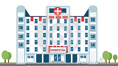 Hospital and healthcare centre concept poster Vector Illustration