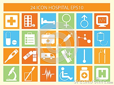 Hospital icon Vector Illustration