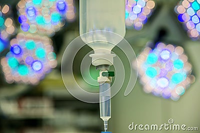 Hospital Infusion Plastic bottle Stock Photo