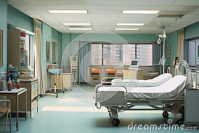 Hospital Interior for Care and Treatment. Generative By Ai Stock Photo