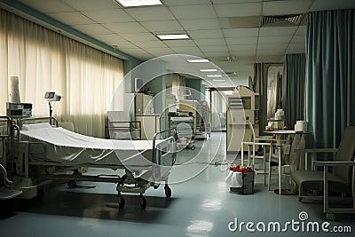 Hospital Interior for Care and Treatment. Generative By Ai Stock Photo