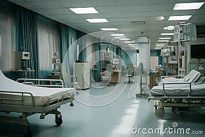 Hospital Interior for Care and Treatment. Generative By Ai Stock Photo