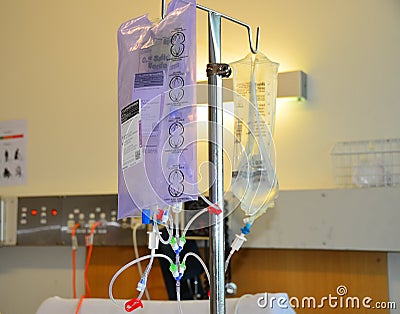 Hospital Medical Intravenous Lines Editorial Stock Photo