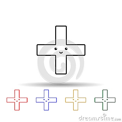 Hospital multi color icon. Simple thin line, outline vector of blood donation icons for ui and ux, website or mobile application Stock Photo