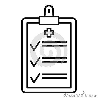 Hospital pacient cardboard icon, outline style Vector Illustration