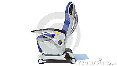 Hospital Patient Chair 3D rendering on white background Stock Photo