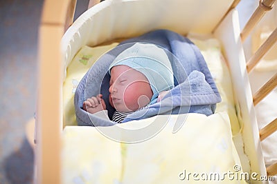 Hospital picture of new born baby several hours old Stock Photo