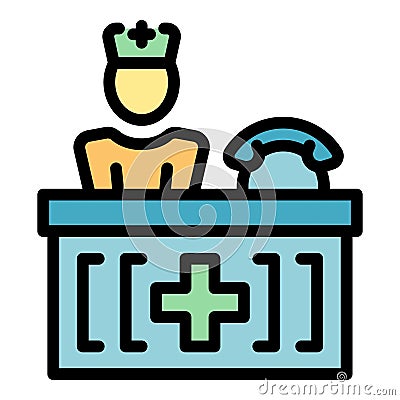 Hospital reception icon vector flat Vector Illustration