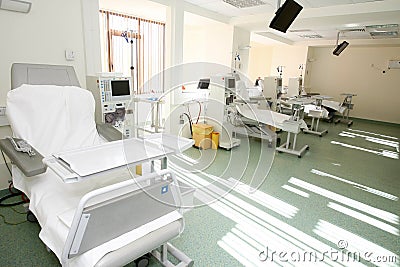 Hospital room interior Stock Photo