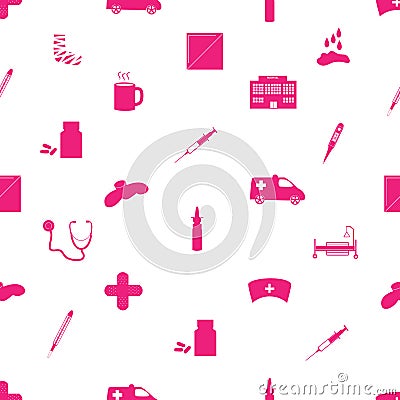 Hospital and sick icon pattern eps10 Vector Illustration