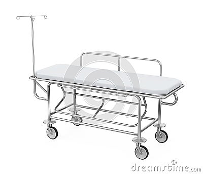 Hospital Stretcher Trolley Isolated Stock Photo