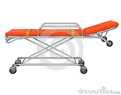 Hospital Stretcher Trolley Isolated Stock Photo