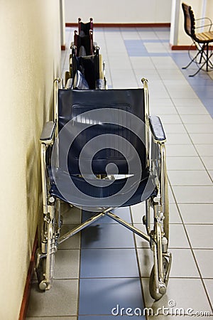 Hospital wheelchairs Stock Photo