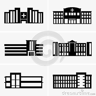 Hospitals Vector Illustration