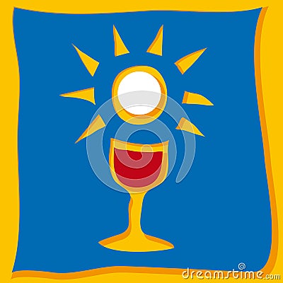 Host and chalice illustration Vector Illustration