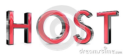 Host 3d word Stock Photo