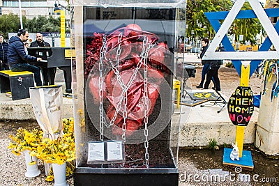 Hostages Square in front of the Tel Aviv Museum of Ar Editorial Stock Photo