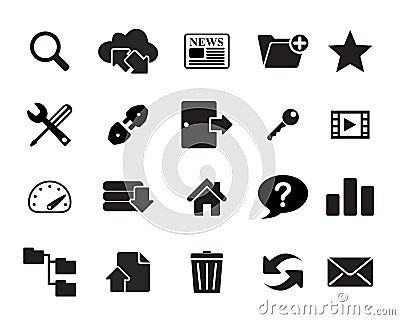 Hosting & FTP Icons vector illustration Vector Illustration