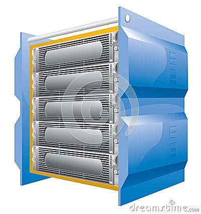 Hosting server Vector Illustration