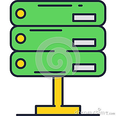 Hosting web server data base vector icon Vector Illustration