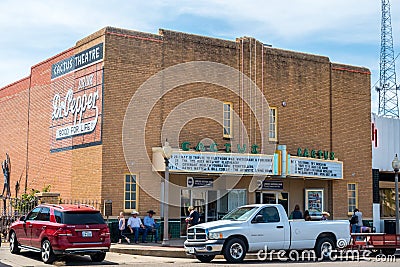 Hosts live music productions, musicals, and theatrical plays in Lubbock, Texas Editorial Stock Photo
