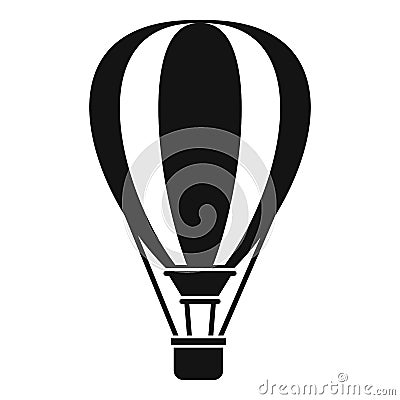 Hot air ballon icon, simple style Vector Illustration