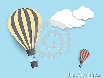 Hot air ballons in the sky EPS10 Vector Illustration