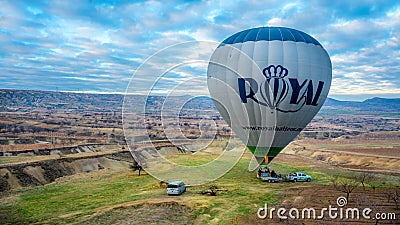 Hot Air Balloon Cappadocia Landscape Editorial Stock Photo