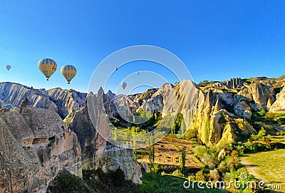 Hot air balloon Cappadocia Turkey Stock Photo