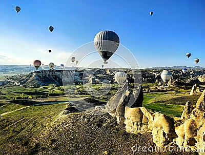 Hot air balloon Cappadocia Turkey Editorial Stock Photo