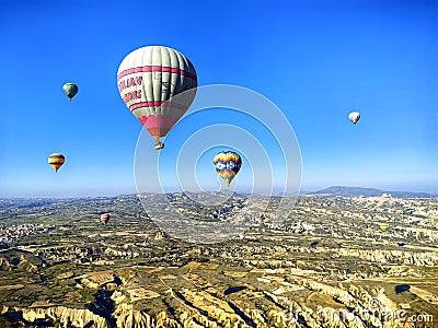 Hot air balloon Cappadocia Turkey Editorial Stock Photo