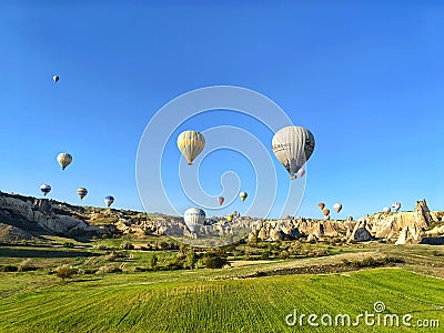 Hot air balloon Cappadocia Turkey Editorial Stock Photo